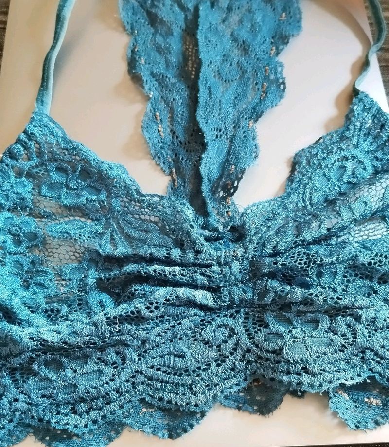 Net Bralette - Buy Dark Teal & Grey Is Free