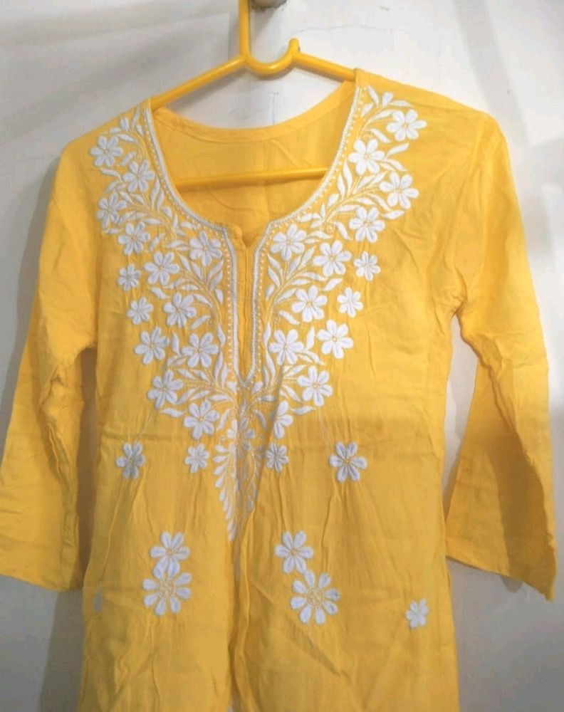 Short Yellow Kurti