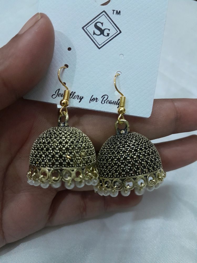 Oxidised Jhumkaas