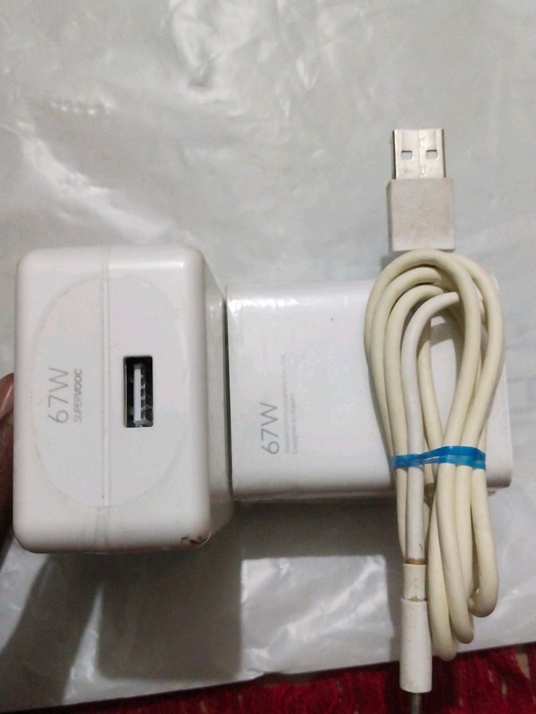 Original Adaptor And Data Cable Redmi Oneplus