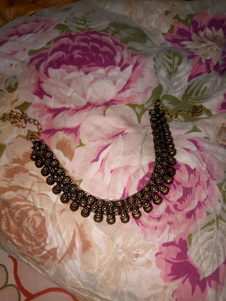 Oxidized Black Gold Necklace