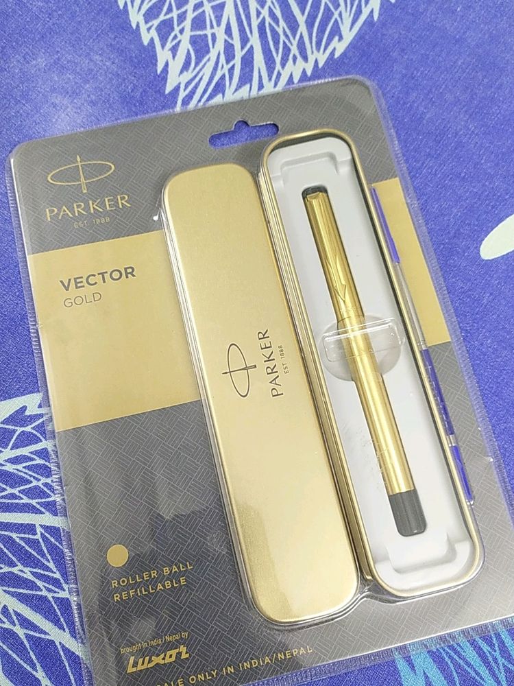 World's No. 1 Brand - Parker Vector Gold Pen