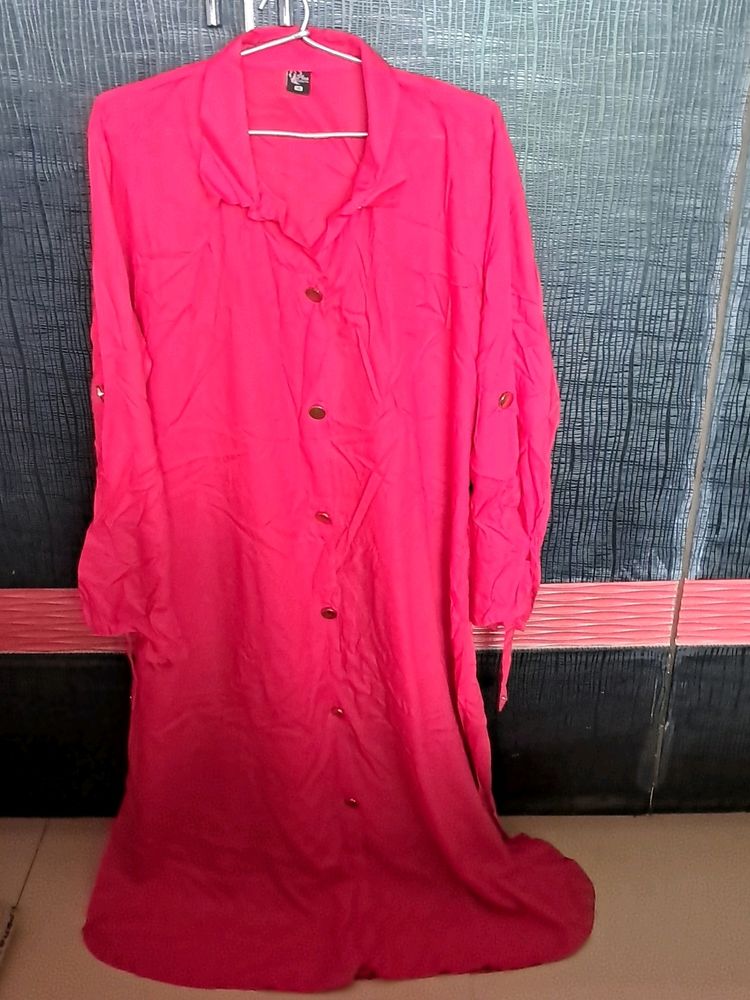 5xl KURTA WITH PLAZO ...DARK PINK...