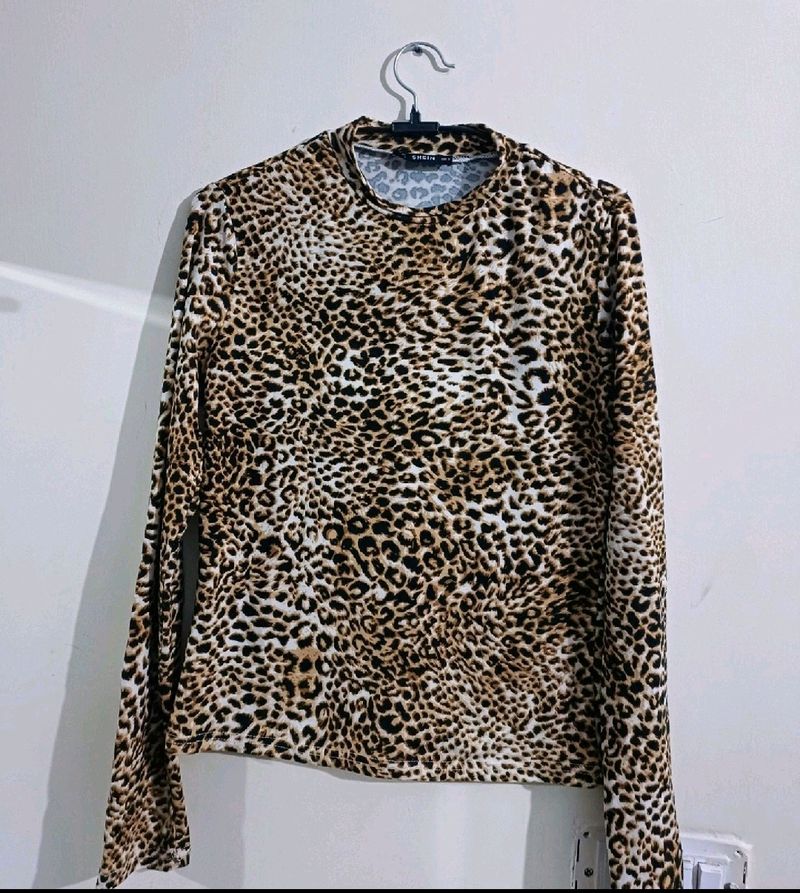 Shein Leopard Print Top