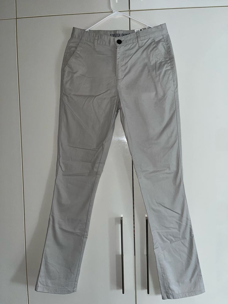 Steel Grey 30 Inch Lycra Stretch Chino