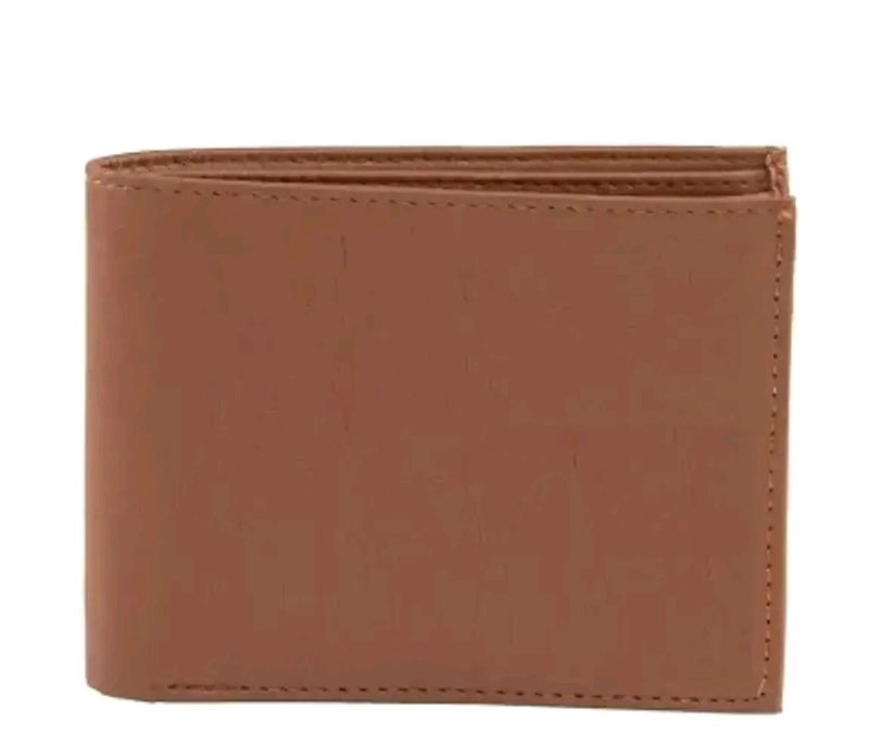 Designer Brown Artificial Leather Two Fold Wallet