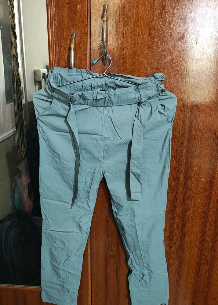 Light Green Skinny Fit Peg Trouser