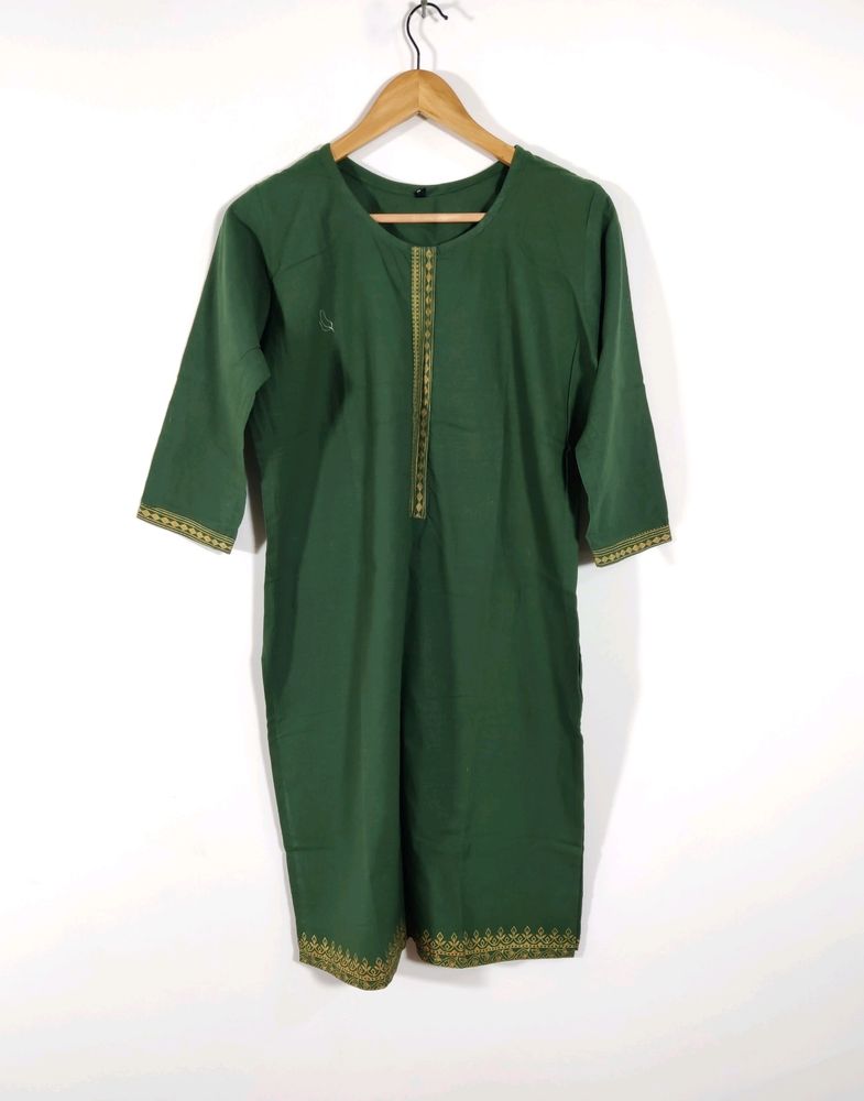 Green Printed Casual Kurta (Women)