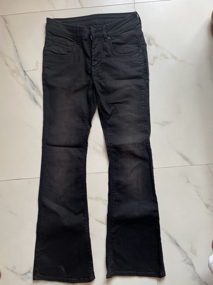 Flared Black Jeans