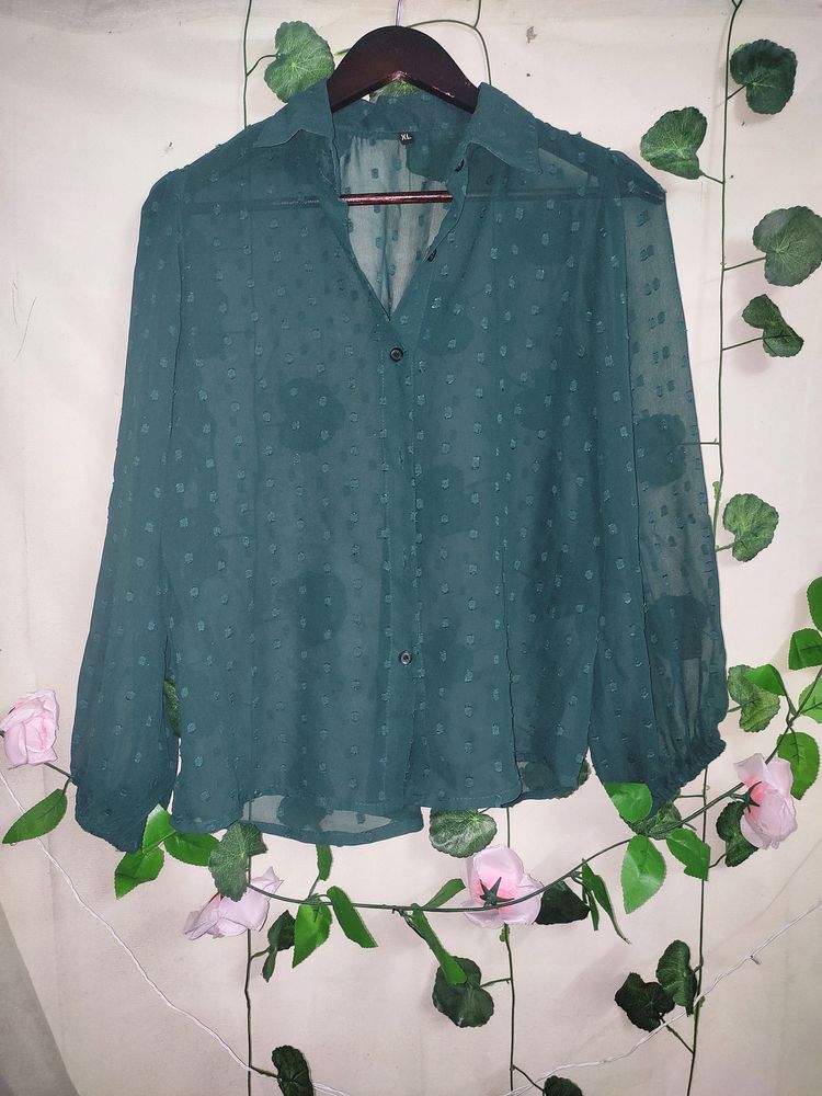 GREEN Colour Shear Shirt