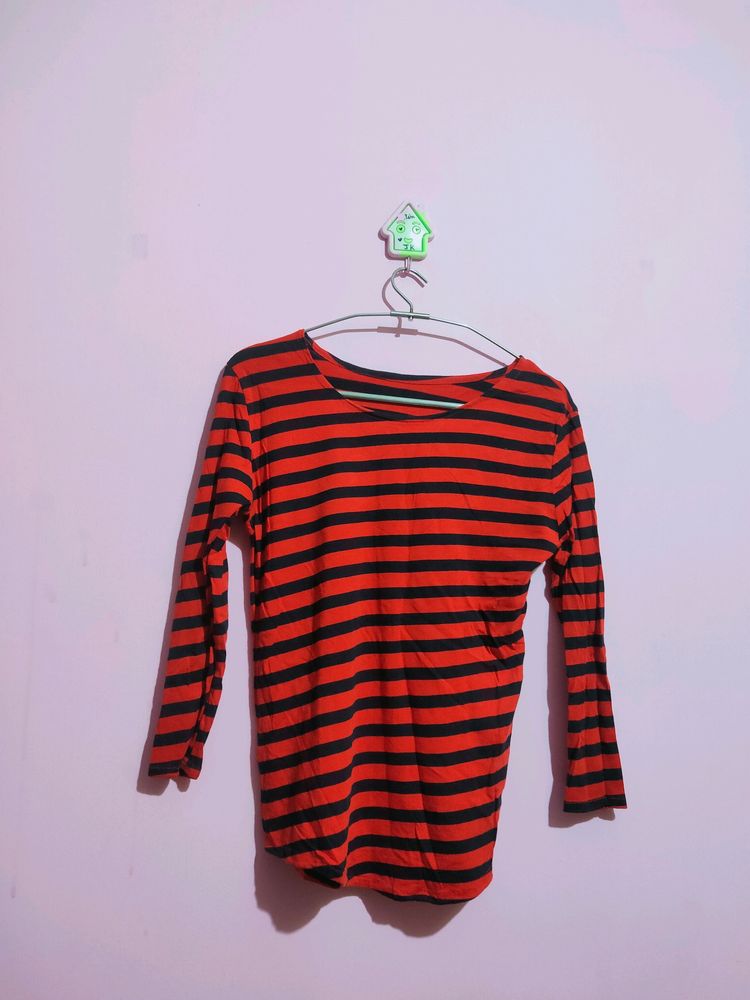 Fitted Stripe Top For Women