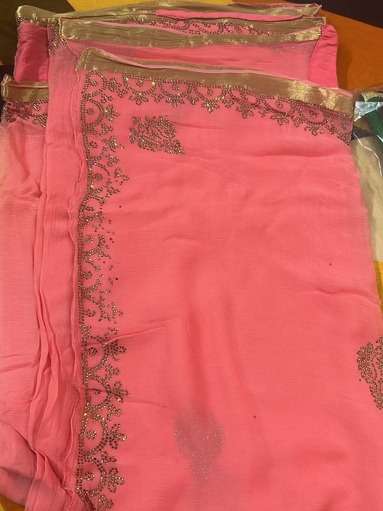 Pink Color Saree