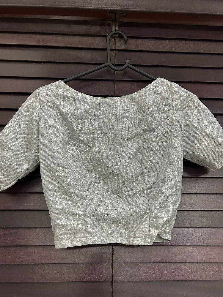 Sliver Shimmer Festive Blouse