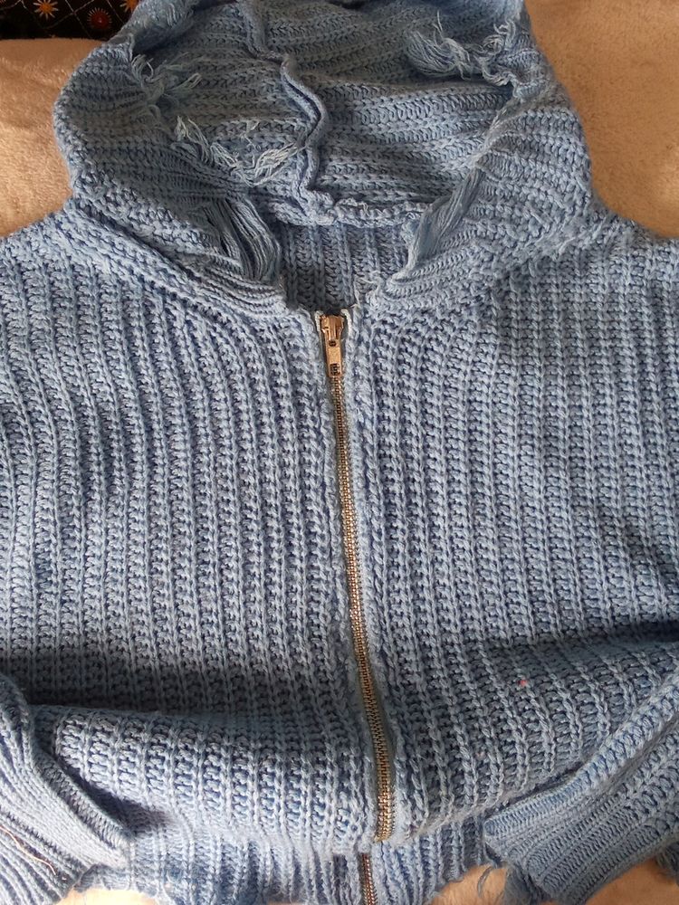 Knitted Stretchable hoodie