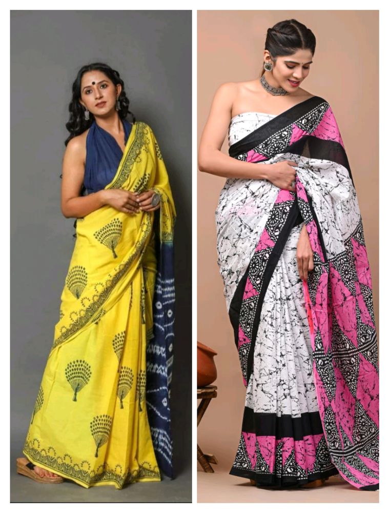 Mul Cotton Saree 2 Combo