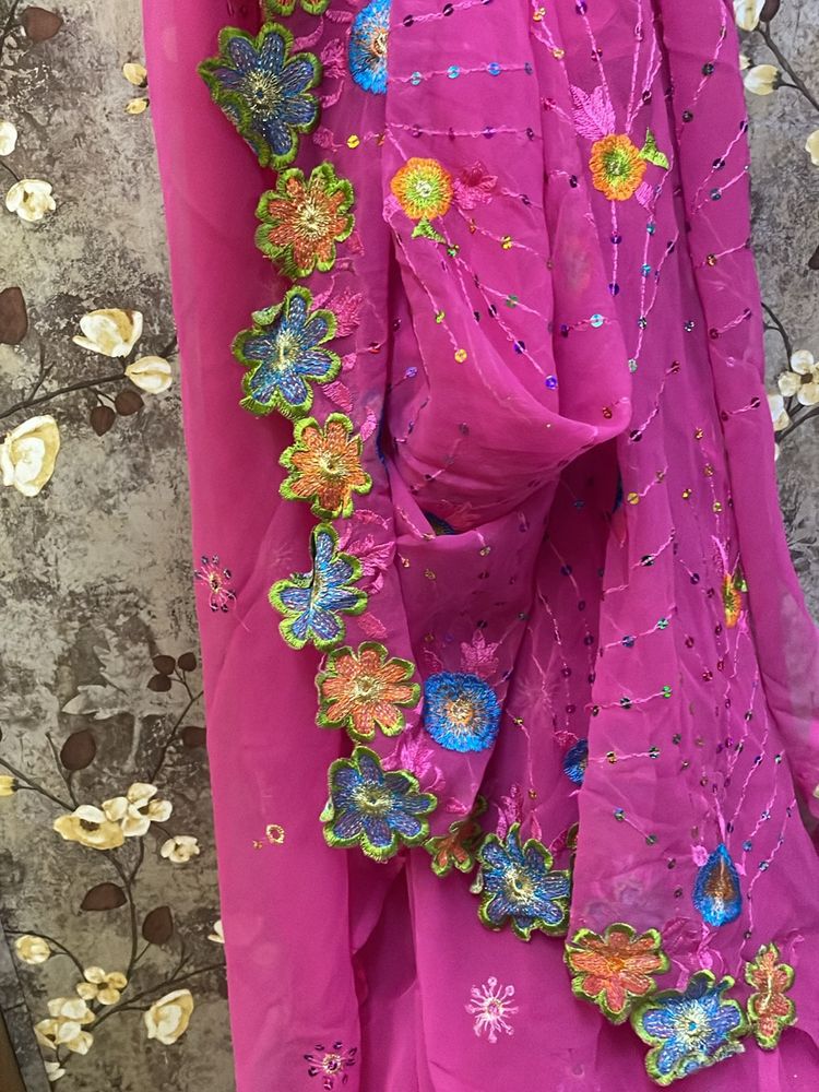 Pink Saree