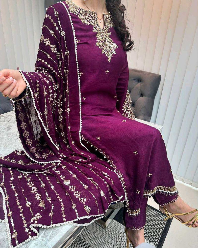 Designer Dress With Havey Work Dupatta