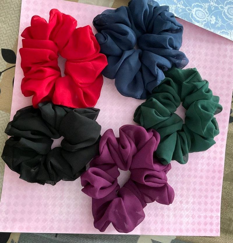 🎇 Diwali Offer !! Any Color 5 Scrunchies