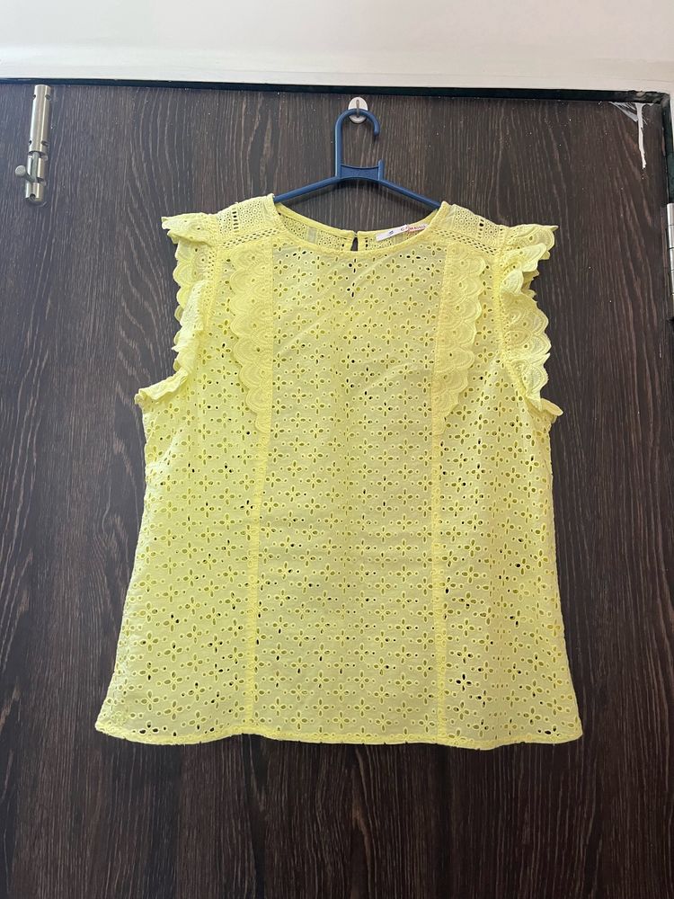 Yellow Lace Top