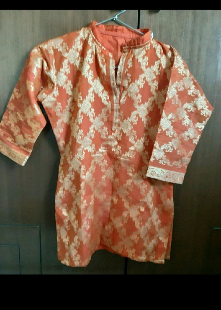 Banarasi Short Kurti For Girls