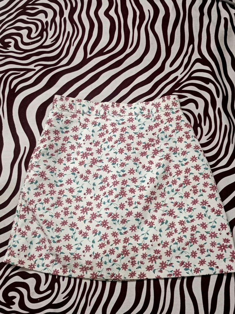 Printed Mini Skirt