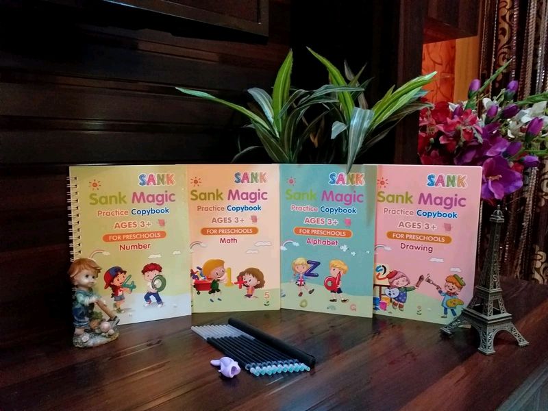 🆕️ Set Of 4 Magic Kids Study Books With Pen & 10