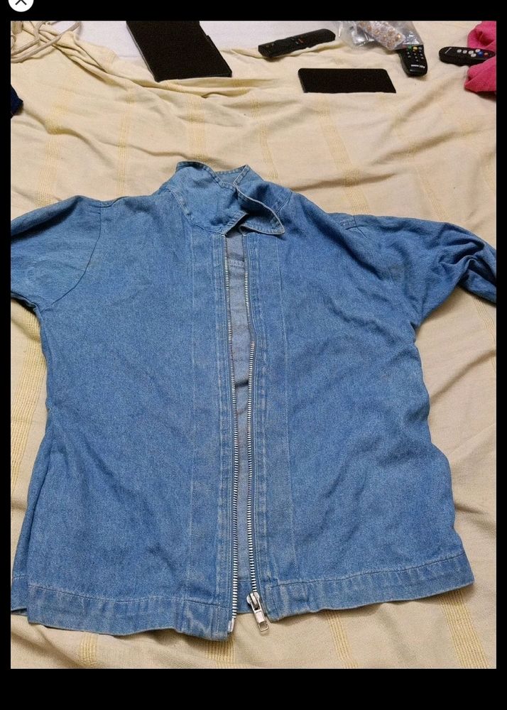 Jean Cardign Or Shirt With Zip