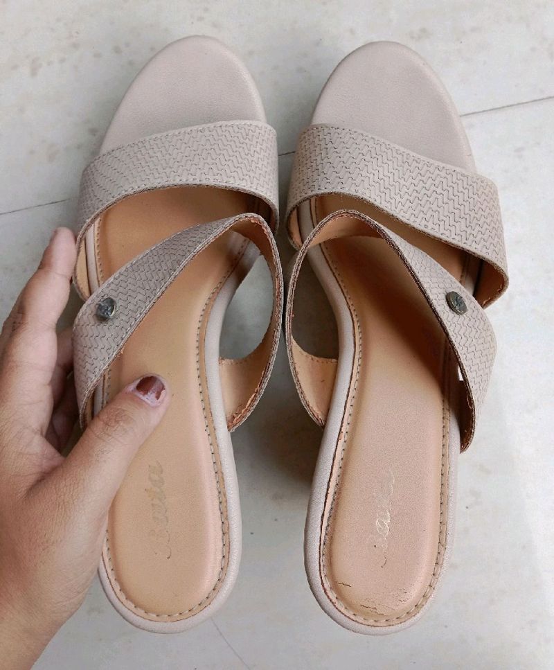 Nude Bata Heels