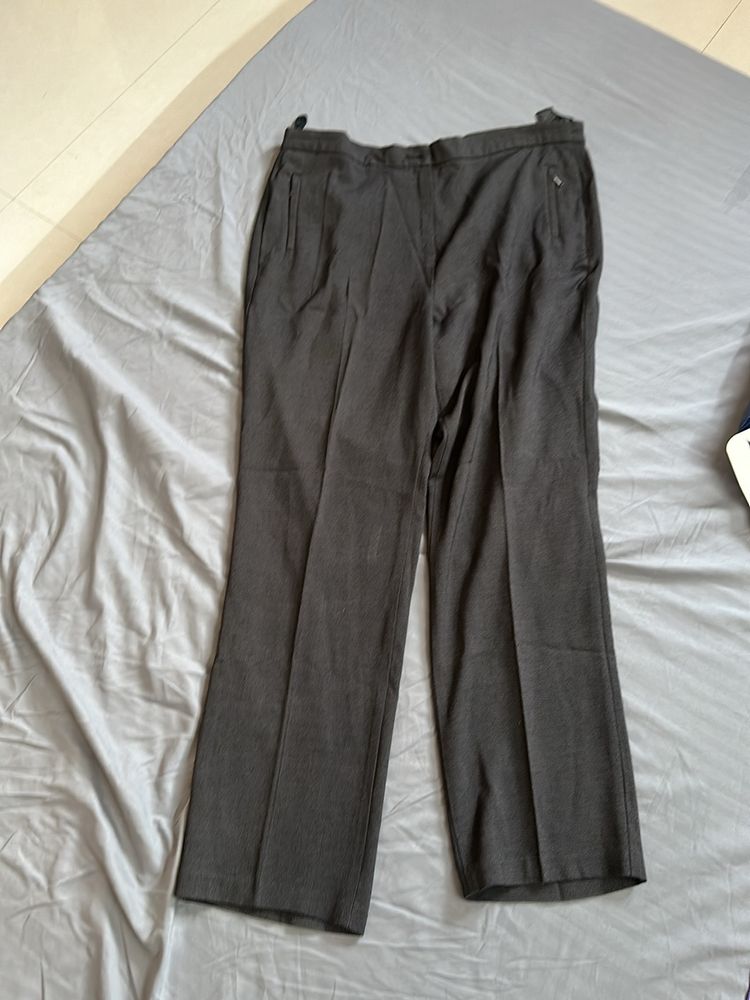 Marks & Spencer’s Grey Checked Formal Trousers