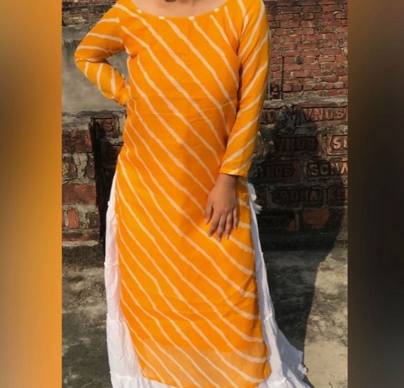 Straight backless kurti