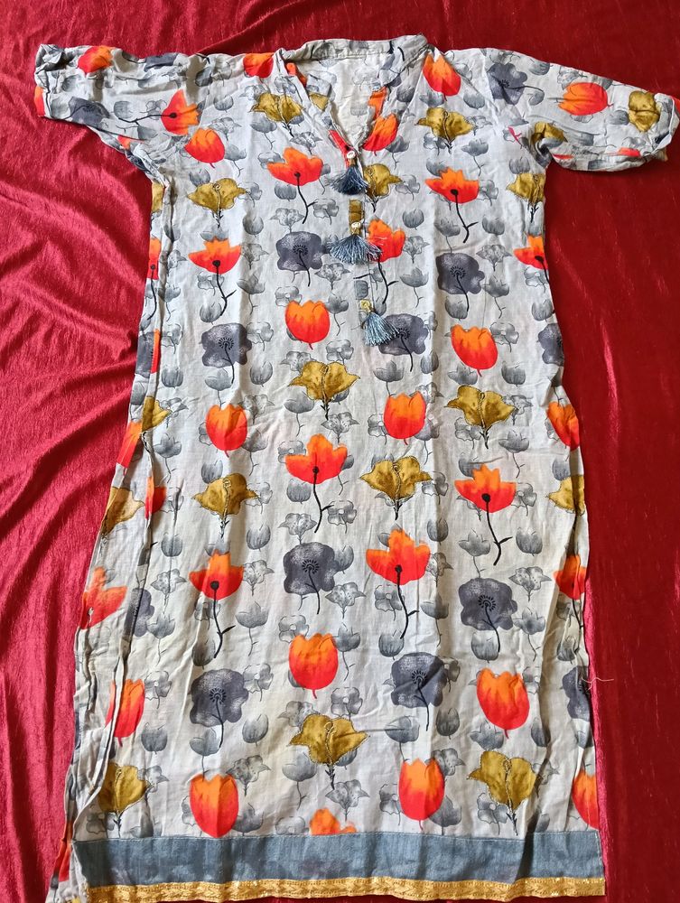 Cotton Levender Color 🥰Light Weight Simple Kurti