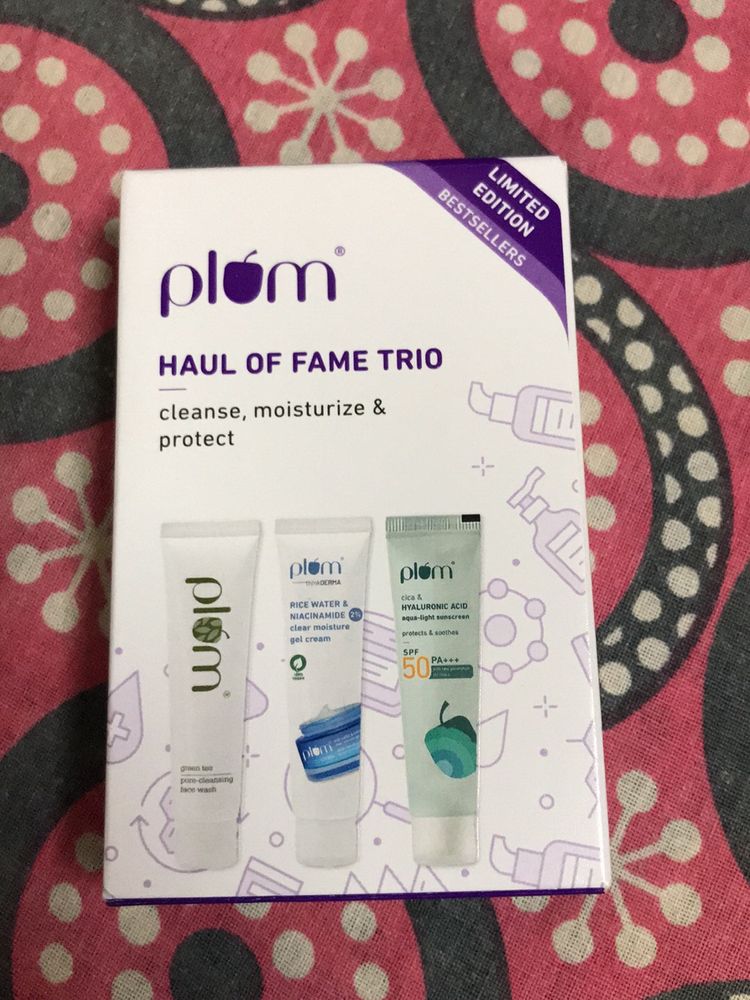 Plum (cleanser+moisturizer+sunscreen)