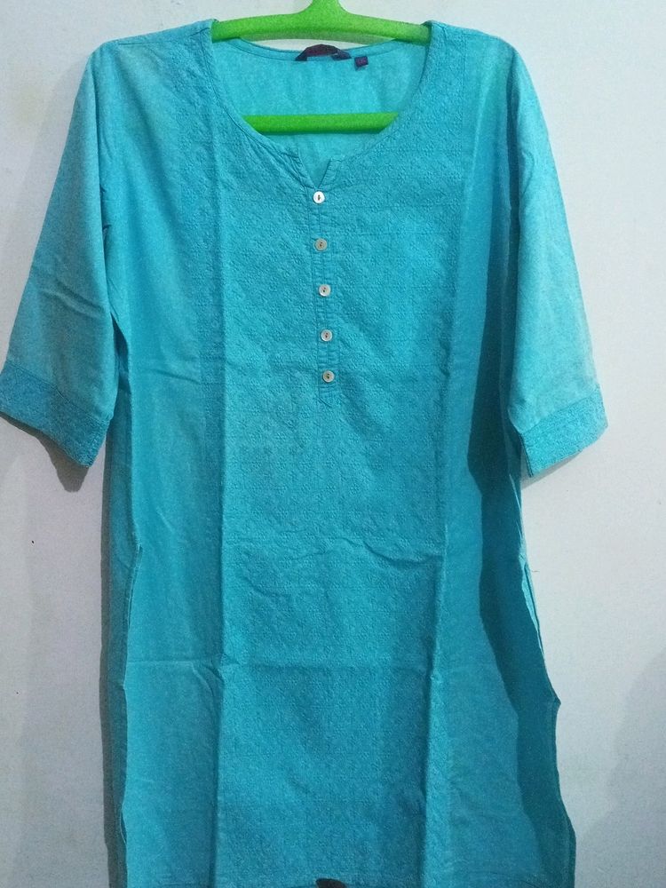 Cyan Kurti