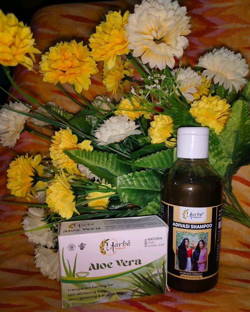 Adivasi Hair Shampoo With Free Aloevera Soap