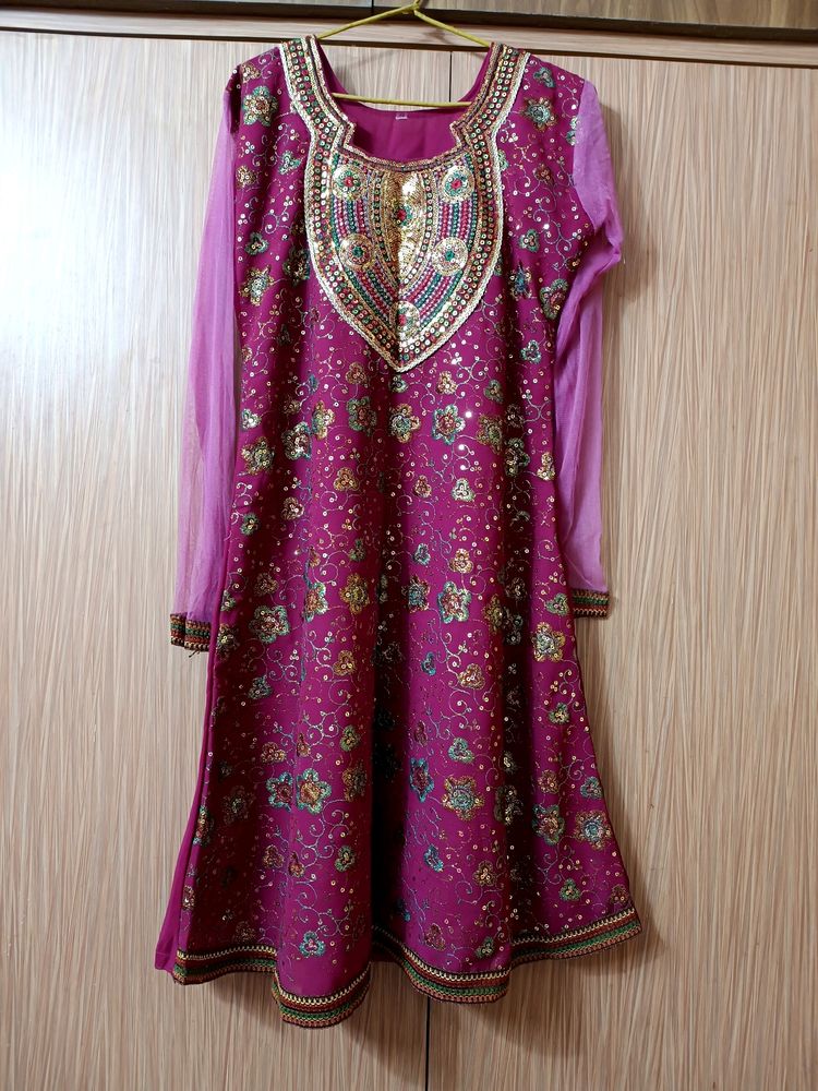 Heavy Sequins Worked Kurti Set