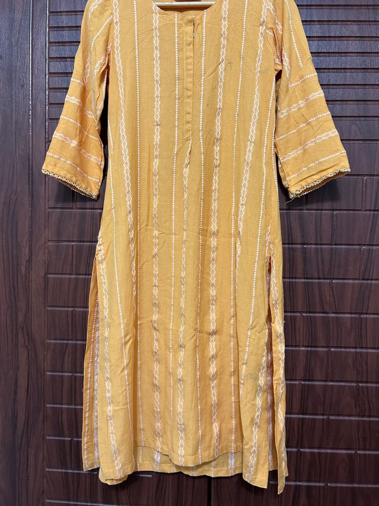 Biba Yellow Kurta