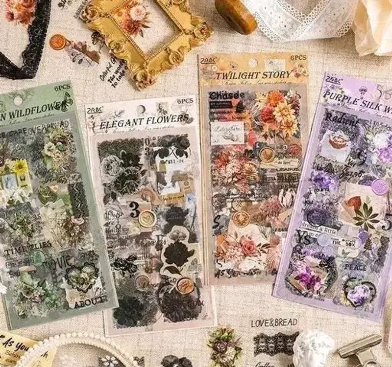 Vintage Flowers Stickers