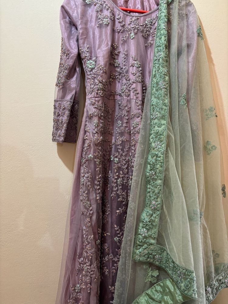 Engagement/party Wear Gown With Dupatta