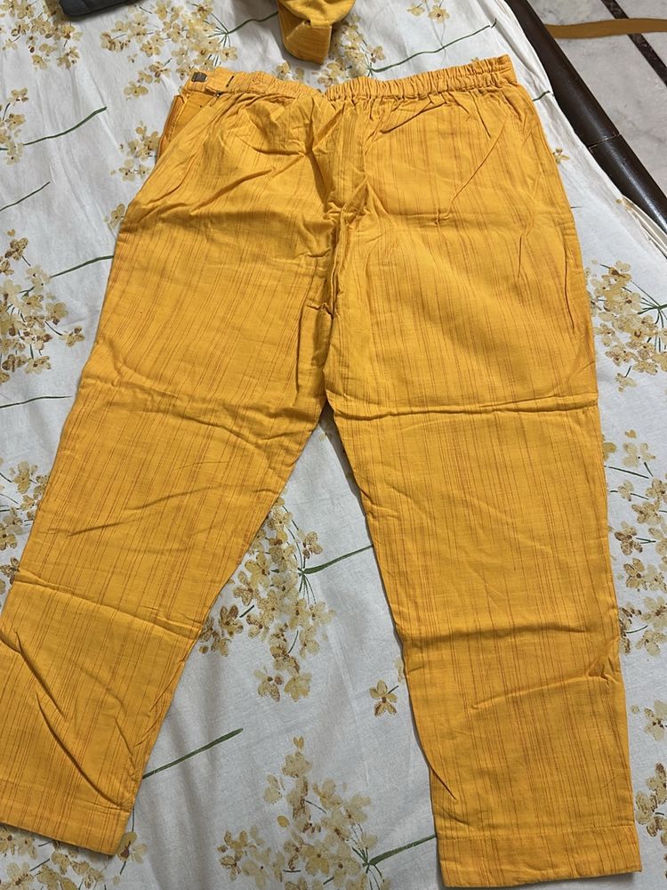 Mustard Kurta Set