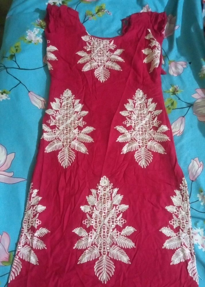 Magenta Pink Tie Knot Kurti