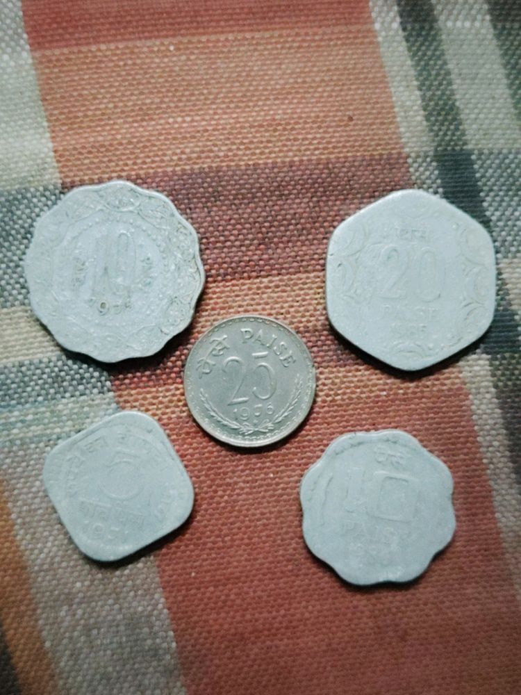 20 Paisa, 25 Paisa, 10 paisa, 5 Paisa