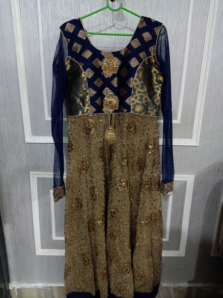 Beautiful Gown With Sharara And Dupatta