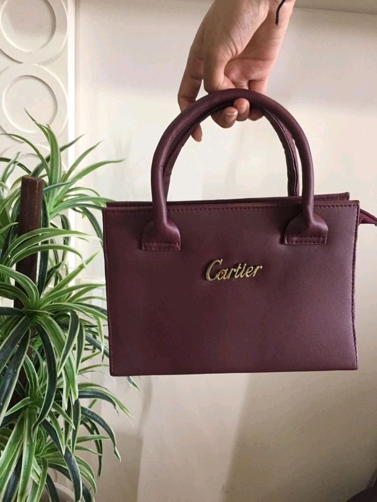 Cartier Burgundy Handbag