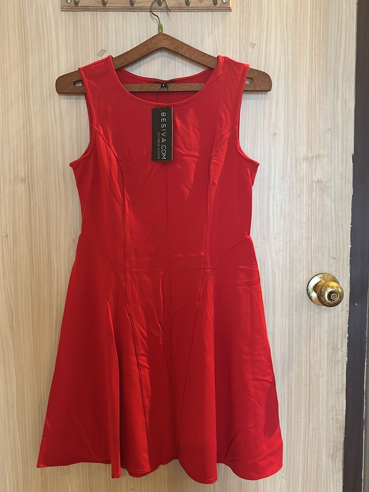 Red Skater Dress From Besiva