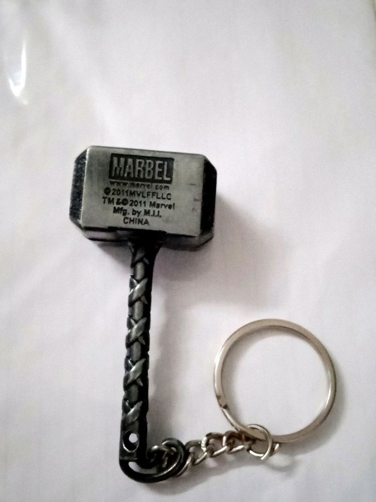 A Metal Black Thor Stormbreaker Keychain