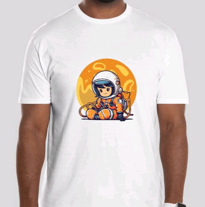 Cute Astronaut On Moon T-SHIRT