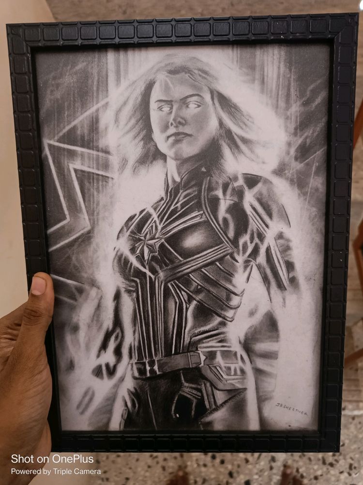 Marvel Pencil Art Sketch With Framing