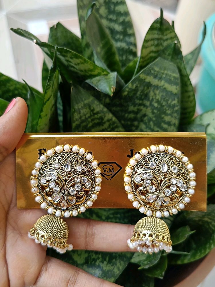 PS 2 Trisha Stylish Party Wear Peacock Jhumka