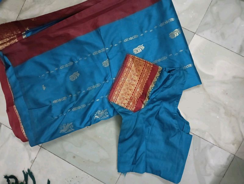 Saree With Stitched Designer Blouse