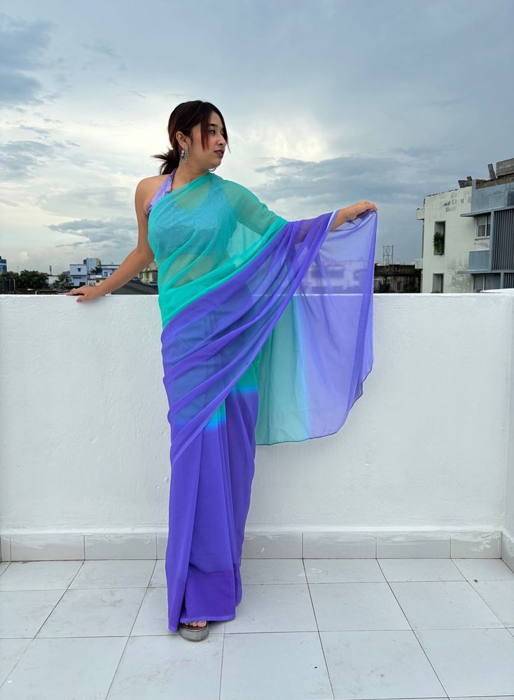 Alia Bhatt Inspired Chiffon Saree